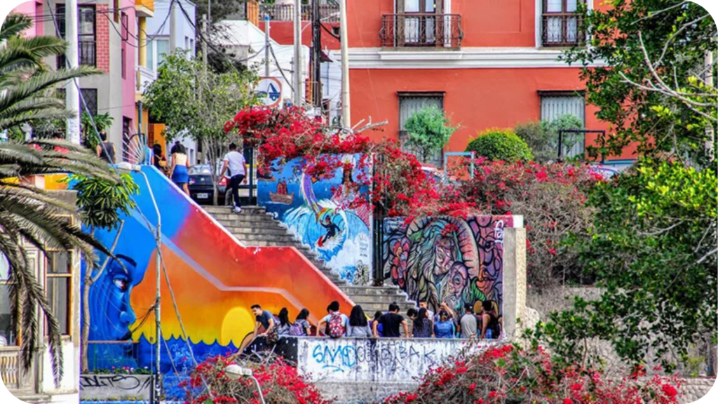 escadaria no bairro de Barranco, em lima